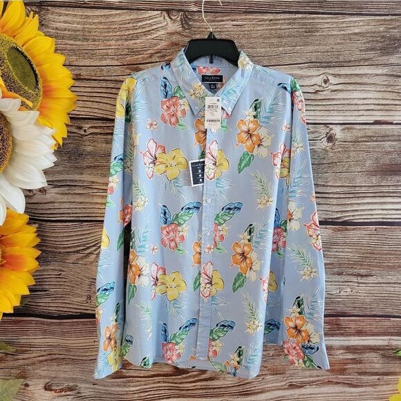 "Club Room " men's slim fit long sleeve shirt button front NWT - Picture 2 of 7